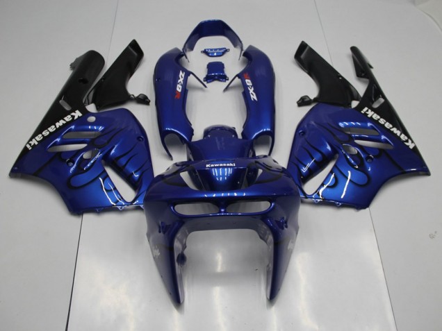 Buy 1994-1997 Blue Black Flame Kawasaki ZX9R Replacement Motorcycle Fairings