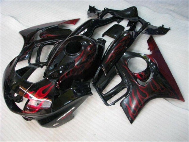 Buy 1995-1998 Black Red Flame Honda CBR600 F3 Bike Fairings