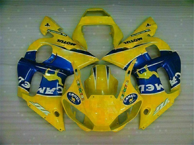 Buy 1998-2002 Yellow Blue Yamaha YZF R6 Motorcycle Fairing Kit