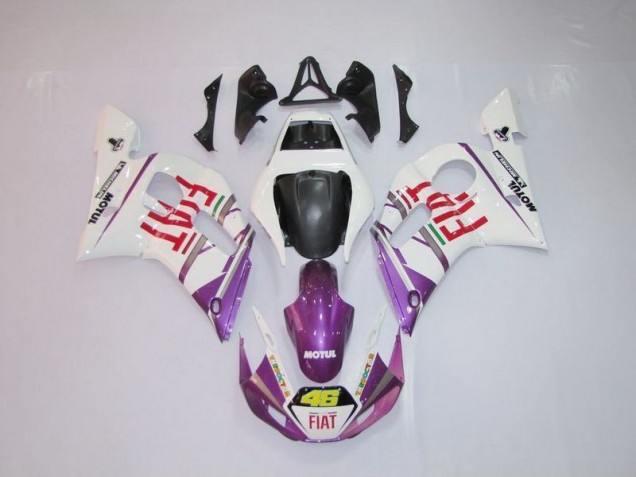 Buy 1998-2002 White Purple Fiat 46 Yamaha YZF R6 Motor Fairings