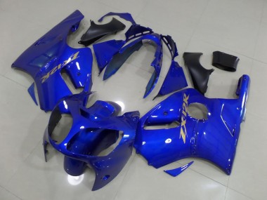 Buy 2000-2001 Blue with Gold Sticker Kawasaki ZX12R Replacement Motorcycle Fairings