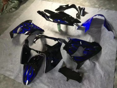 Buy 2000-2001 Glossy Black Blue Flame Kawasaki ZX9R Moto Fairings