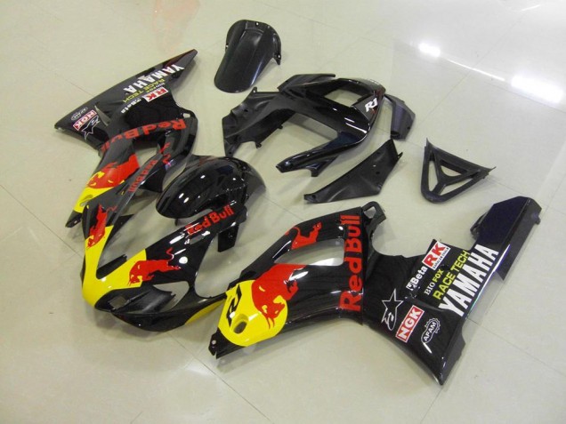 Buy 2000-2001 Black Red Bull Yamaha YZF R1 Bike Fairings