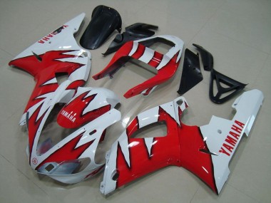 Buy 2000-2001 White Red Flame Yamaha YZF R1 Motorcylce Fairings