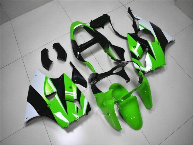 Buy 2000-2002 Green White Black Kawasaki ZX6R Bike Fairing Kit