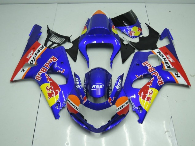 Buy 2000-2002 Blue Red Bull Suzuki GSXR 1000 Motorbike Fairing Kits