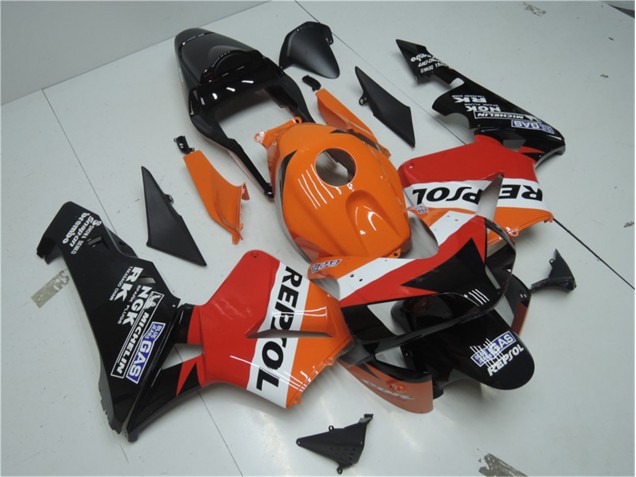 Buy 2003-2004 Orange Red Black Repsol Honda CBR600RR Motor Bike Fairings