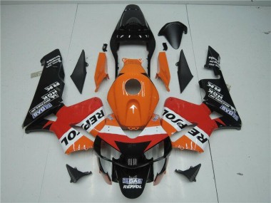 Buy 2003-2004 Orange Red Black Repsol Honda CBR600RR Motor Bike Fairings