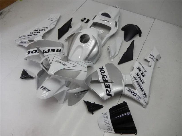 Buy 2003-2004 Silver White Black Repsol Honda CBR600RR Motorcycle Fairings Kit