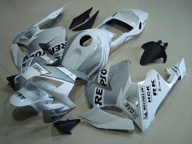 Buy 2003-2004 Repsol White Silver Honda CBR600RR Motorcycle Fairings Kits