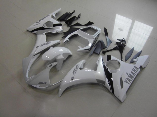 Buy 2003-2005 White and Grey Decals Yamaha YZF R6 Bike Fairing Kit