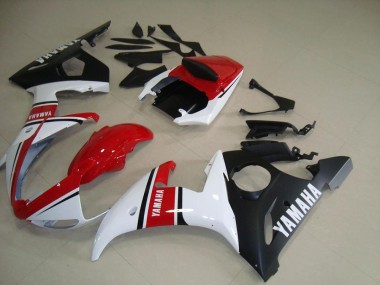 Buy 2003-2005 Red White Matte Black Yamaha YZF R6 Moto Fairings