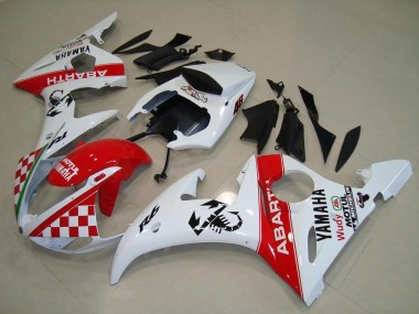 Buy 2003-2005 Red White Yamaha YZF R6 Motorcyle Fairings