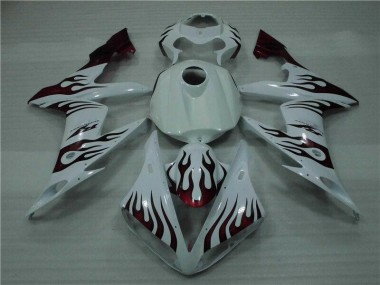 Buy 2004-2006 White Red Flame Yamaha YZF R1 Motorcyle Fairings