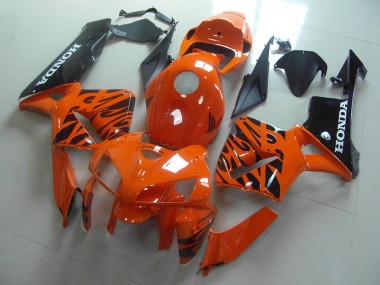 Buy 2005-2006 Orange Black Flame Honda CBR600RR Replacement Motorcycle Fairings