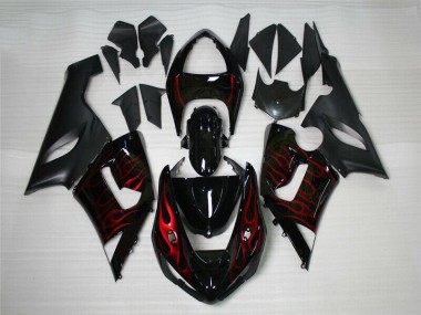 Buy 2005-2006 Red Black Kawasaki ZX6R Motor Bike Fairings