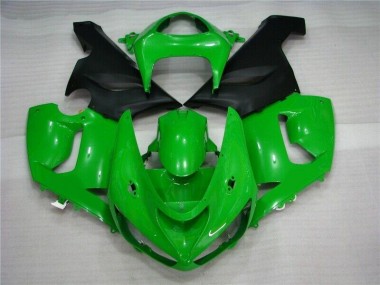 Buy 2005-2006 Green Matte Black Kawasaki ZX6R Motorcycle Fairing