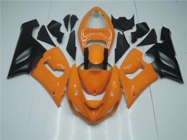 Buy 2005-2006 Orange Black Kawasaki ZX6R Bike Fairings