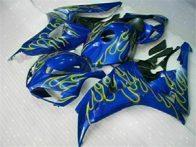 Buy 2006-2007 Yellow Flame Blue Honda CBR1000RR Replacement Fairings