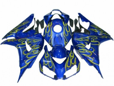 Buy 2006-2007 Yellow Flame Blue Honda CBR1000RR Replacement Fairings