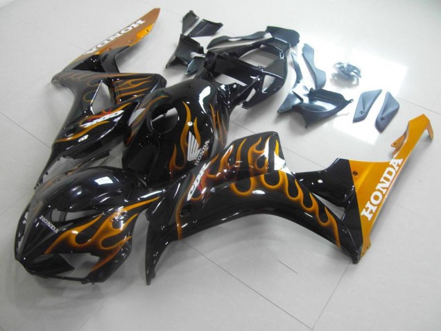 Buy 2006-2007 Gold Flame Honda CBR1000RR Motorcycle Fairings Kits