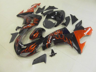 Buy 2006-2007 Orange Flame Kawasaki ZX10R Motorcyle Fairings