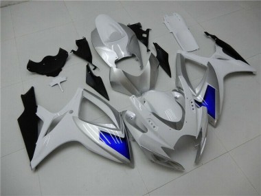 Buy 2006-2007 White Blue Suzuki GSXR 600/750 Motorcylce Fairings