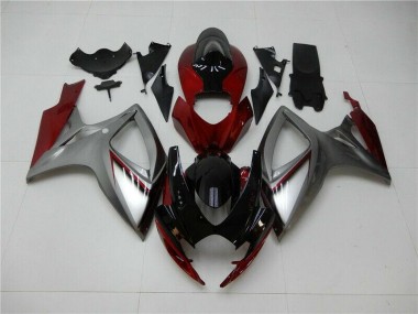 Buy 2006-2007 Red Silver Suzuki GSXR 600/750 Bike Fairing Kit