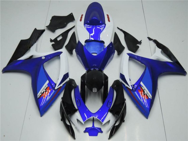 Buy 2006-2007 White Blue Suzuki GSXR 600/750 Motorcyle Fairings