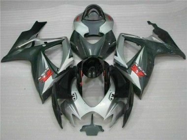 Buy 2006-2007 Silver Black Suzuki GSXR 600/750 Motorcycle Fairings Kits