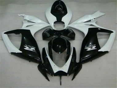 Buy 2006-2007 Black White Suzuki GSXR 600/750 Motorcycle Replacement Fairings