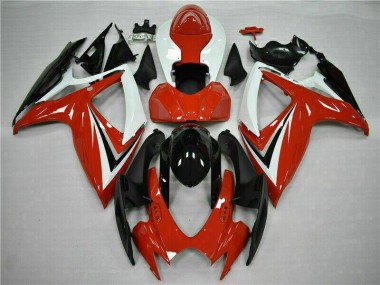 Buy 2006-2007 Red White Suzuki GSXR 600/750 Motorcycle Fairings Kits