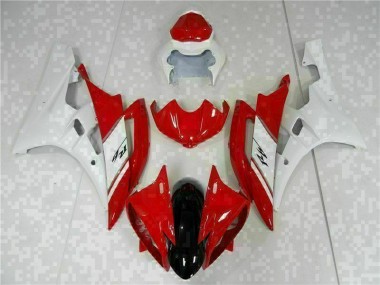 Buy 2006-2007 Red White Yamaha YZF R6 Motorcyle Fairings