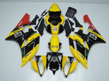 Buy 2006-2007 Yellow Black Monster Yamaha YZF R6 Motorcycle Bodywork