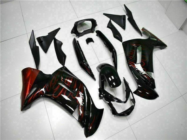 Buy 2006-2008 Red Flame Kawasaki EX650 Motorcycle Fairing