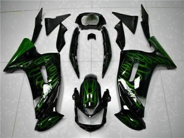 Buy 2006-2008 Green Flame Kawasaki EX650 Motorcycle Fairing Kits