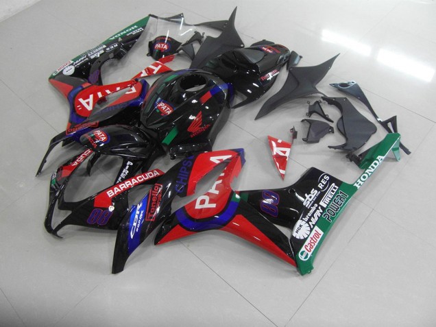 Buy 2007-2008 Black Red Pata Honda CBR600RR Motorcycle Fairings Kits