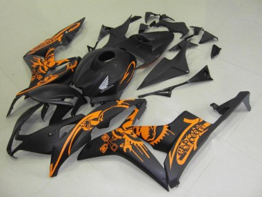 Buy 2007-2008 Matte Black Orange Sticker Honda CBR600RR Motorbike Fairing