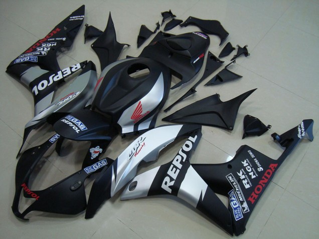 Buy 2007-2008 Matte Black Silver Repsol Honda CBR600RR Motor Bike Fairings