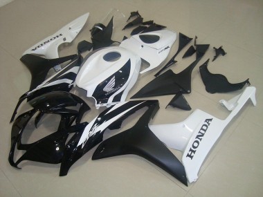 Buy 2007-2008 Matte Black White Honda CBR600RR Bike Fairing Kit