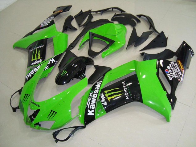 Buy 2007-2008 Monster Green Kawasaki ZX6R Motorcycle Replacement Fairings