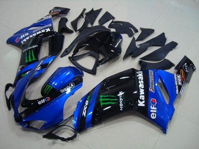 Buy 2007-2008 Blue Monster Kawasaki ZX6R Motorbike Fairings