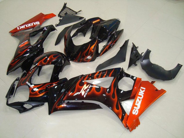 Buy 2007-2008 Orange Flame Suzuki GSXR 1000 K7 Motorbike Fairing Kits