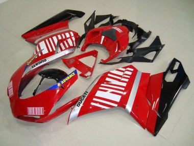 Buy 2007-2014 Red White Ducati 848 1098 1198 Motorcylce Fairings