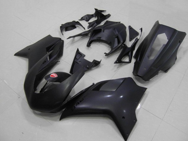 Buy 2007-2014 Matte Black Racing Verision Ducati 848 1098 1198 Bike Fairings