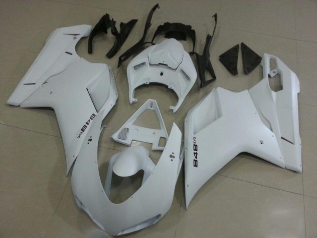 Buy 2007-2014 Matte White Ducati 848 1098 1198 Motorbike Fairing