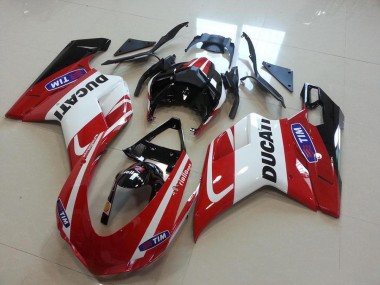 Buy 2007-2014 Red White Ducati 848 1098 1198 Motorcycle Fairing Kit