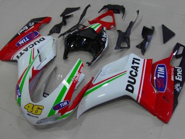 Buy 2007-2014 Red White Yellow 46 Ducati 848 1098 1198 Bike Fairings