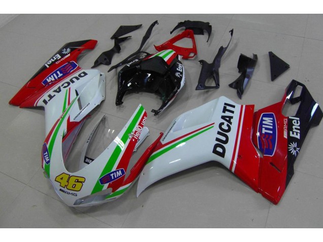 Buy 2007-2014 Red White Yellow 46 Ducati 848 1098 1198 Bike Fairings