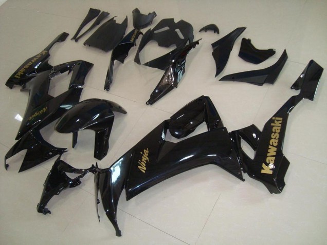 Buy 2008-2010 Glossy Black with Gold Sticker Kawasaki ZX10R Motorcycle Fairings